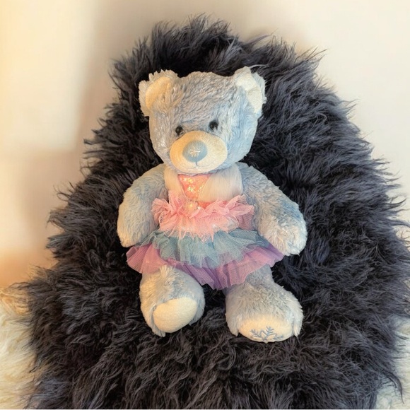 BUILD A BEAR 2007 BEAR FUR ALL SEASONS WINTER BLUE SPARKLE SNOWFLAKE PLUSH 15” - Picture 1 of 4